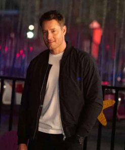 Buy Justin Hartley Tracker Black Bomber Jacket
