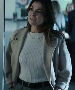 Shop Serinda Swan Reacher S02 Karla Dixon Beige Wool Trench Coat