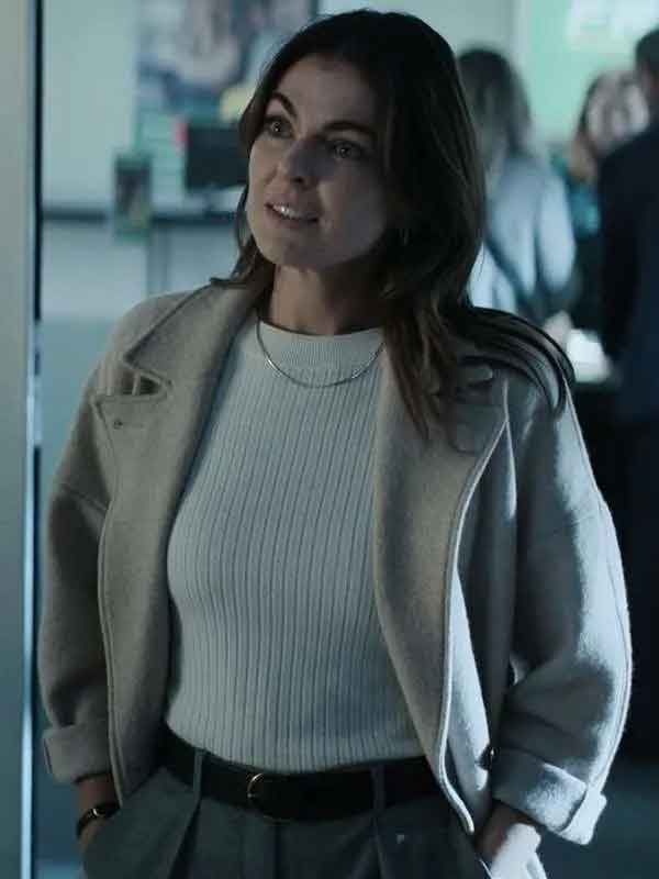 Shop Serinda Swan Reacher S02 Karla Dixon Beige Wool Trench Coat