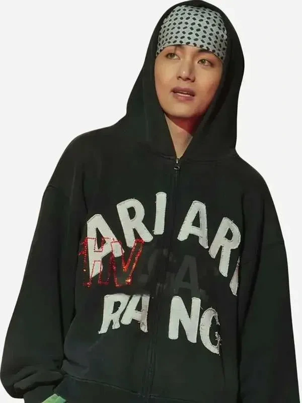 Shop Kim Tae-hyung BTS World Tour Zip Up Hoodie