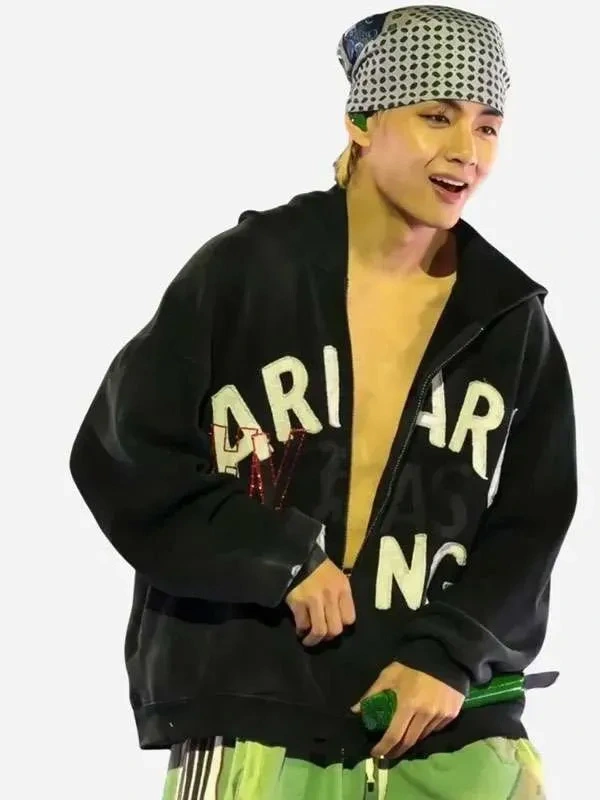Shop Kim Tae-hyung BTS World Tour Printed Hoodie at Sale