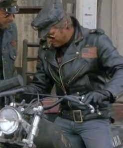 Alternative view of Lee Majors The Fall Guy S02 Black Leather Jacket