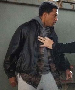 Shop Lovell Adams-Gray Tracker S03 Black Leather Jacket