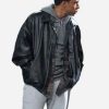 Buy Lovell Adams-Gray Tracker Black Leather Jacket