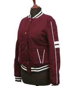 Buy Womens Maroon Bomber Jacket