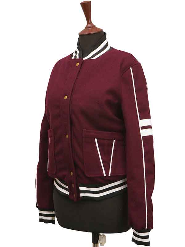 Buy Womens Maroon Bomber Jacket