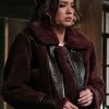 Shop Marshals Morgan Lindholm Shearling Leather Jacket