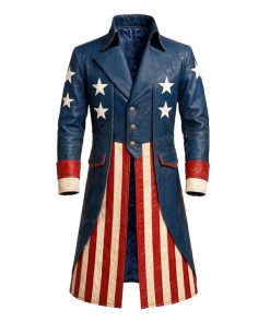 American Flag Leather Coat