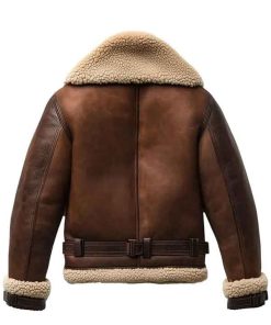Shop Mens Sheepskin B3 Brown Bomber Shearling Jacket