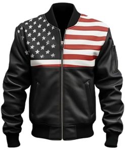 Men's USA Flag Bomber Jacket