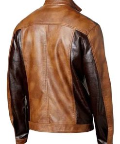 Shop Men Genuine Leather Brown Motorcycle Jacket