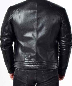 Shop Men’s Casual Slim Fit Black Real Leather Jacket