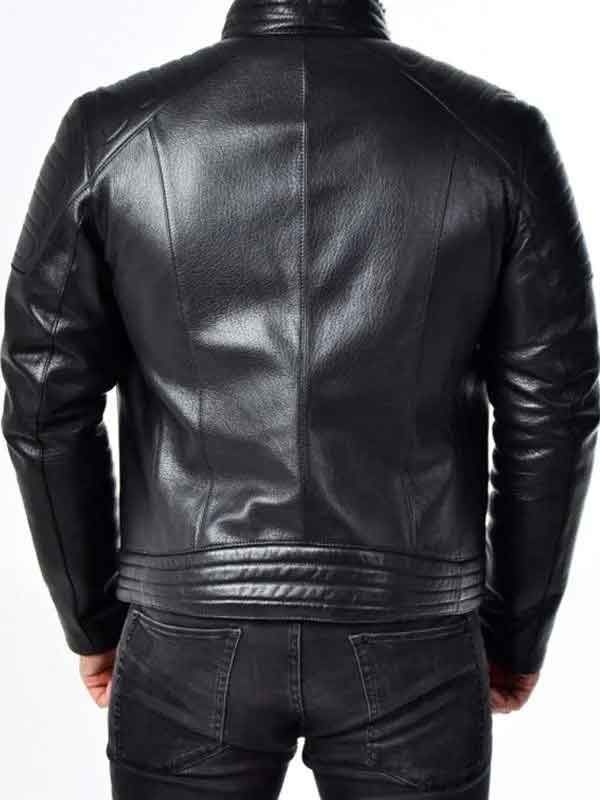 Shop Men’s Casual Slim Fit Black Real Leather Jacket