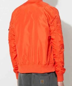 Shop Mens Orange Bomber Jacket