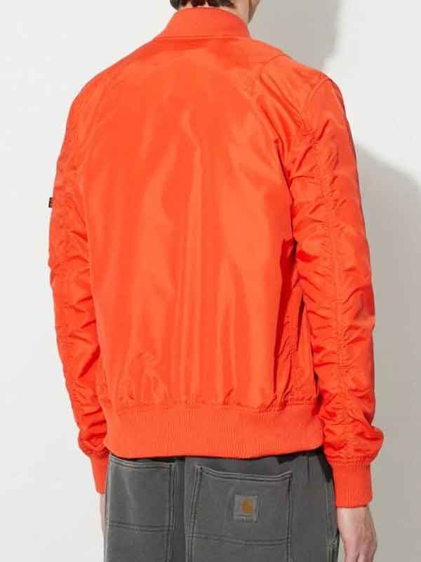 Shop Mens Orange Bomber Jacket