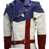 Shop Mens USA Flag Leather Jacket