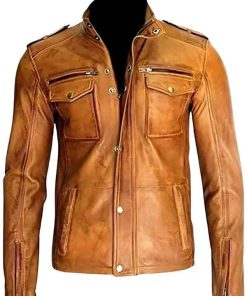 Buy Mens Vintage Cafe Racer Brown Leather Jacket