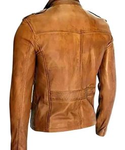 Shop Mens Vintage Cafe Racer Brown Leather Biker Jacket