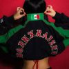 Shop Mexico vs Australia Becky G Cropped Black and Green Track Jacket