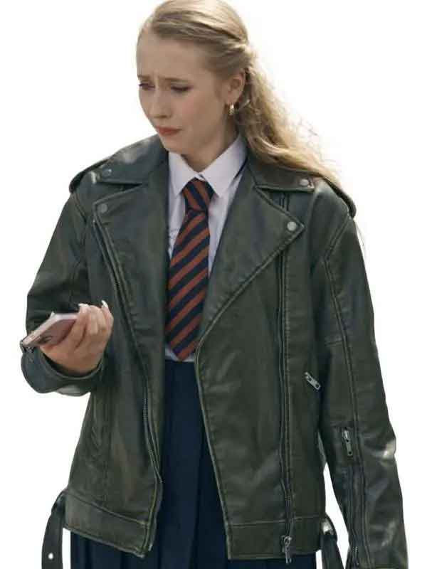 Buy Mia-Louise G’wed Black Biker Leather Jacket