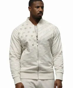 Shop Michael B. Jordan Creed III White Jacket