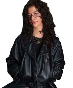 Shop The Actor Awards Odessa A’zion Black Leather Jacket