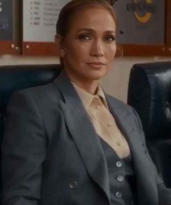 Shop Office Romance 2026 Jennifer Lopez Grey Blazer
