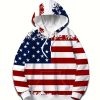 Patriotic Stars USA Flag Hoodie