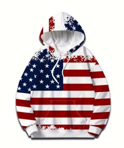 Patriotic Stars USA Flag Hoodie
