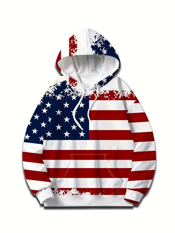 Patriotic Stars USA Flag Hoodie