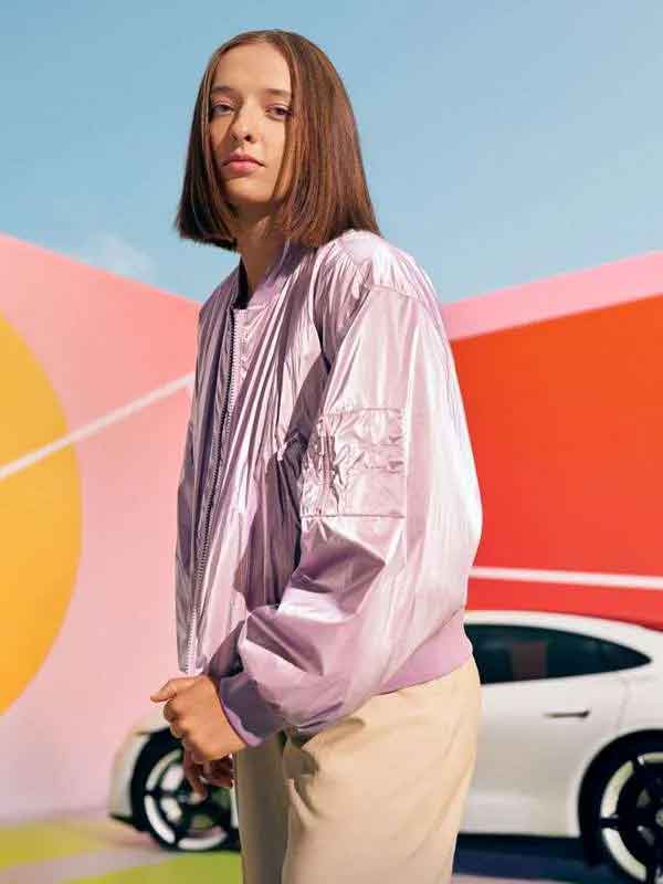 Buy Lga Swiatek Purple Bomber Jacket