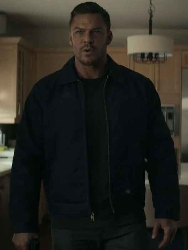 Buy Alan Ritchson Reacher S02 Black Cotton Jacket
