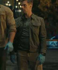 Shop David O’Donnell Reacher S02 Grey Jacket
