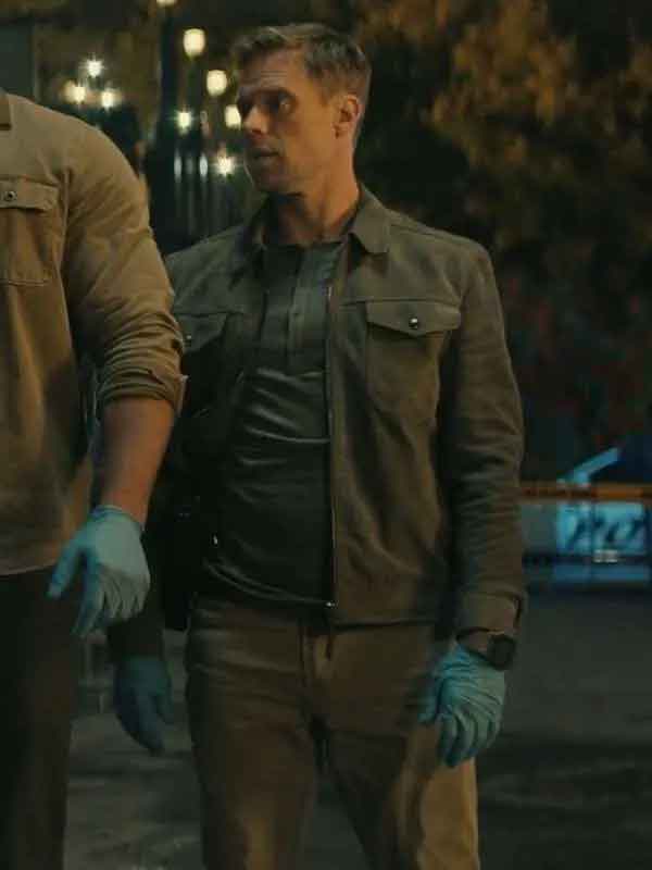 Shop David O’Donnell Reacher S02 Grey Jacket