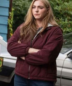 Shop Jessica Sipos Tracker Maroon Jacket