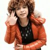 Buy Ice Spice Orange Puffer Jacket