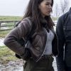 Shop Sofia Pernas Tracker Billie Matalon Shearling Leather Jacket