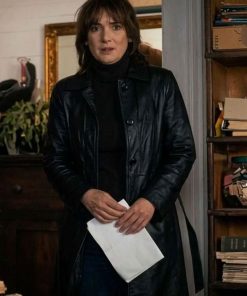 Shop Joyce Byers Stranger Things S01 Winona Ryder Leather Coat