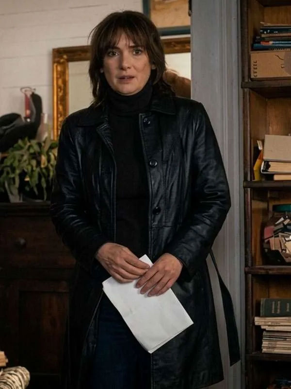 Shop Joyce Byers Stranger Things S01 Winona Ryder Leather Coat
