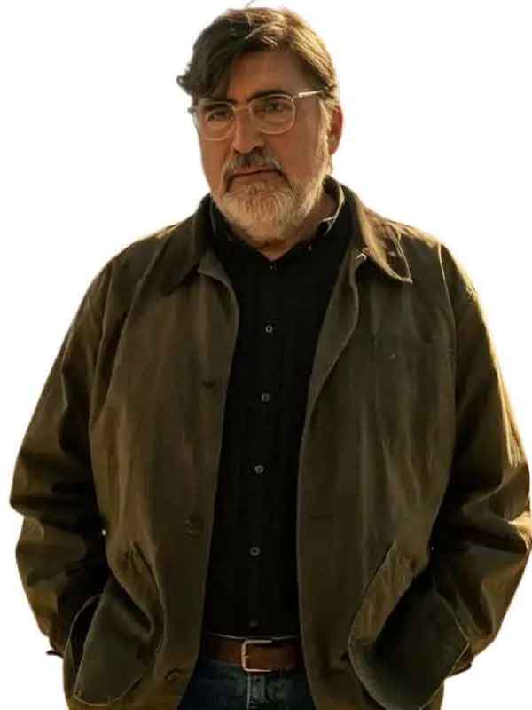 Shop Alfred Molina The Boroughs Sam Cooper Olive Green Jacket