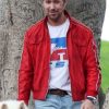 Shop The Fall Guy Red Bomber Jacket