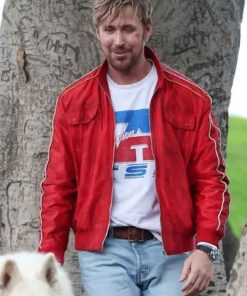 Shop The Fall Guy Red Bomber Jacket