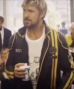Shop The Fall Guy Ryan Gosling NASA Leather Jacket