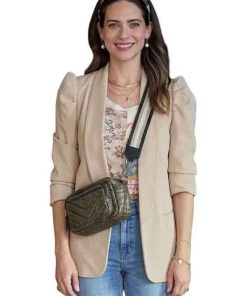 Shop Lyndsy Fonseca The Love Heist 2026 Kayli Beige Blazer