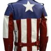 Buy Mens USA Flag Leather Jacket