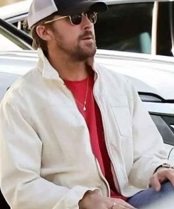 Shop Ryan Gosling Val Station White Cotton Jacket