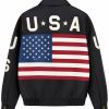 Vintage USA Flag Bomber Jacket