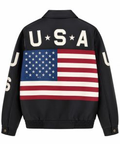 Vintage USA Flag Bomber Jacket