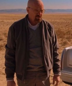 Buy Bryan Cranston Breaking Bad Walter White Grey Bomber Jacket