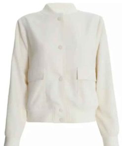 Buy Stylish White Oversized Bomber Jacket For Women